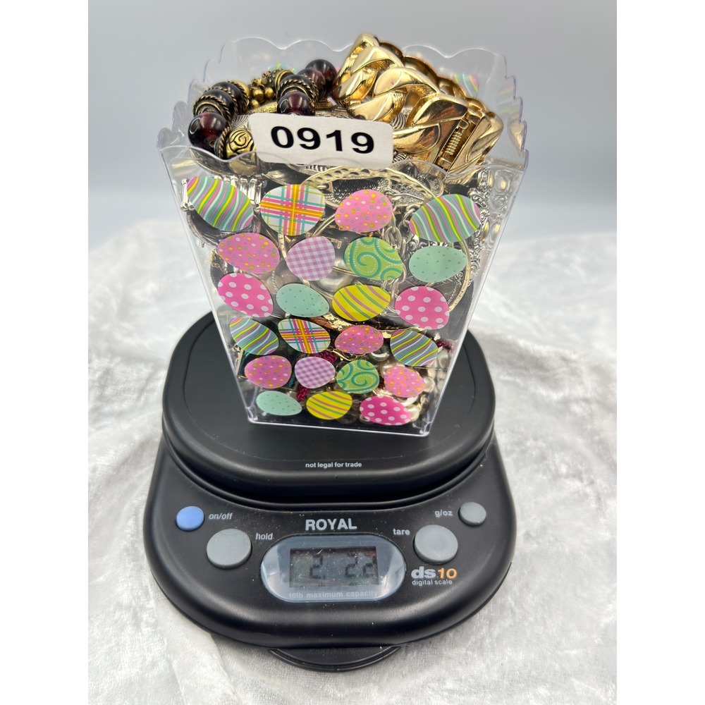 Easter Mystery Jewelry Jar 2lbs Wearable Vintage to Now Necklaces Bracelets Ring